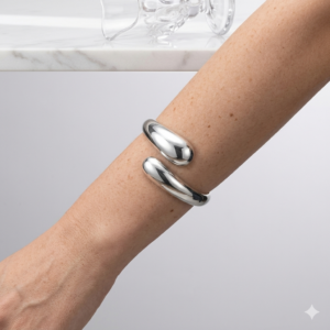 bracciale alla schiava argentato duo
